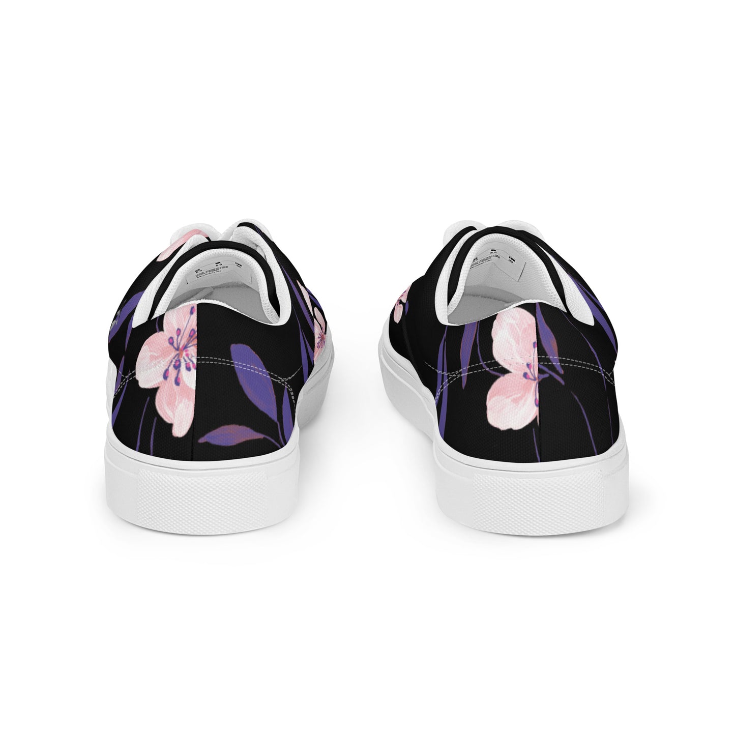 Reviax Training Purple Flower Print Men’s lace-up canvas shoes