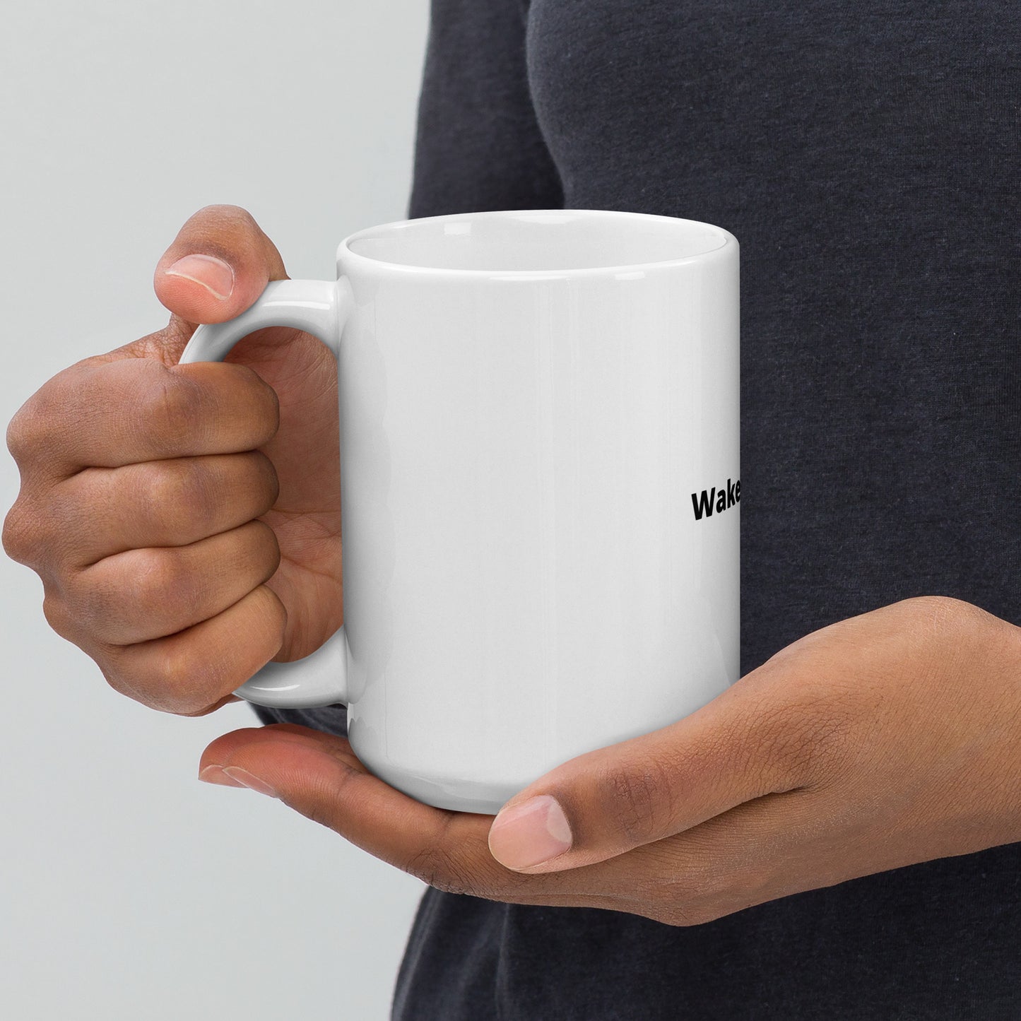 Reviax Training Wake Ya 🍑 ⬆️ White glossy mug