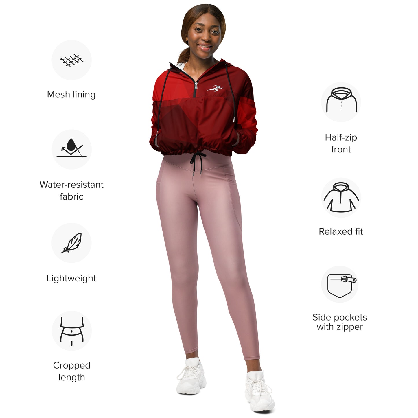 FitFox Women’s cropped windbreaker