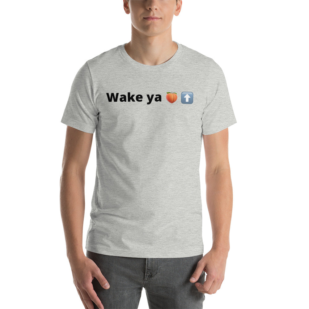 Reviax Training wake ya ass up black letters Short-sleeve unisex t-shirt