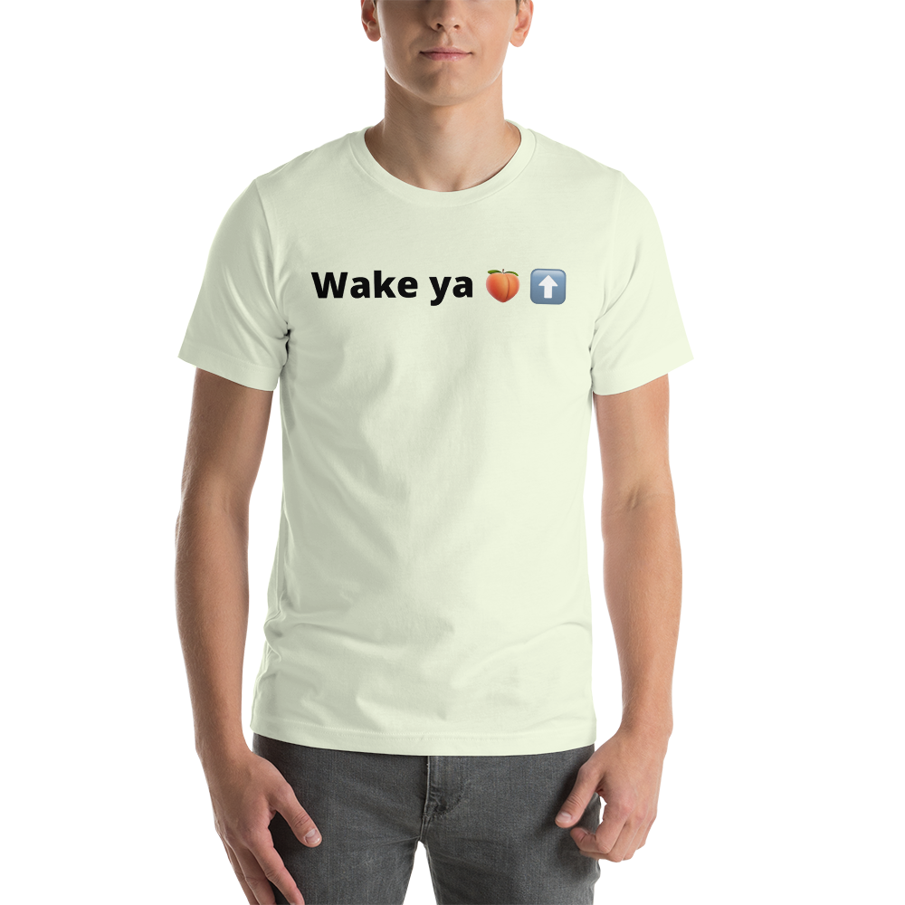 Reviax Training wake ya ass up black letters Short-sleeve unisex t-shirt