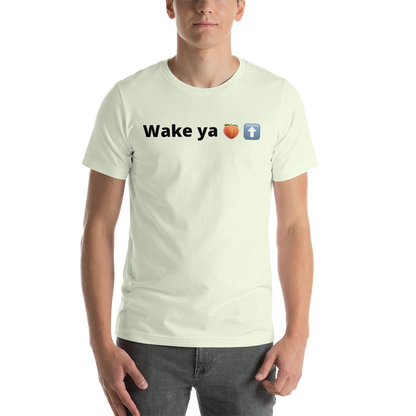Reviax Training wake ya ass up black letters Short-sleeve unisex t-shirt