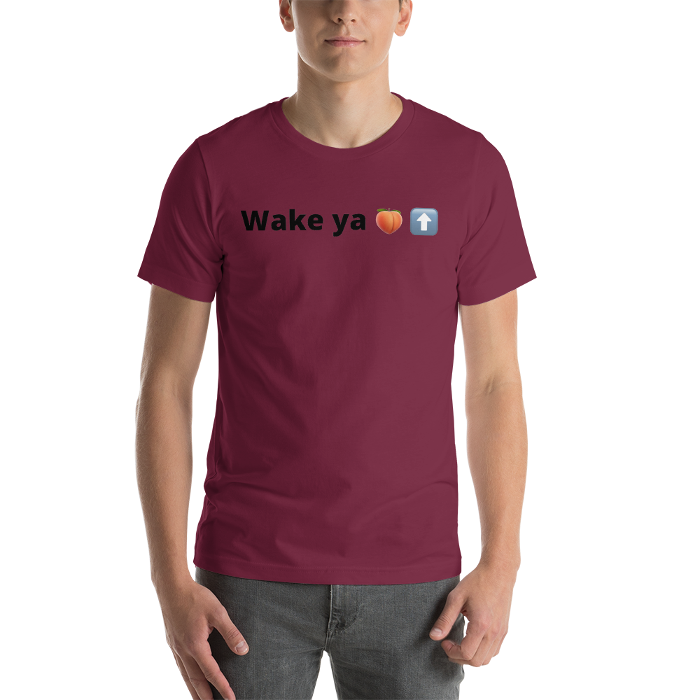 Reviax Training wake ya ass up black letters Short-sleeve unisex t-shirt