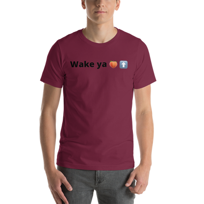 Reviax Training wake ya ass up black letters Short-sleeve unisex t-shirt