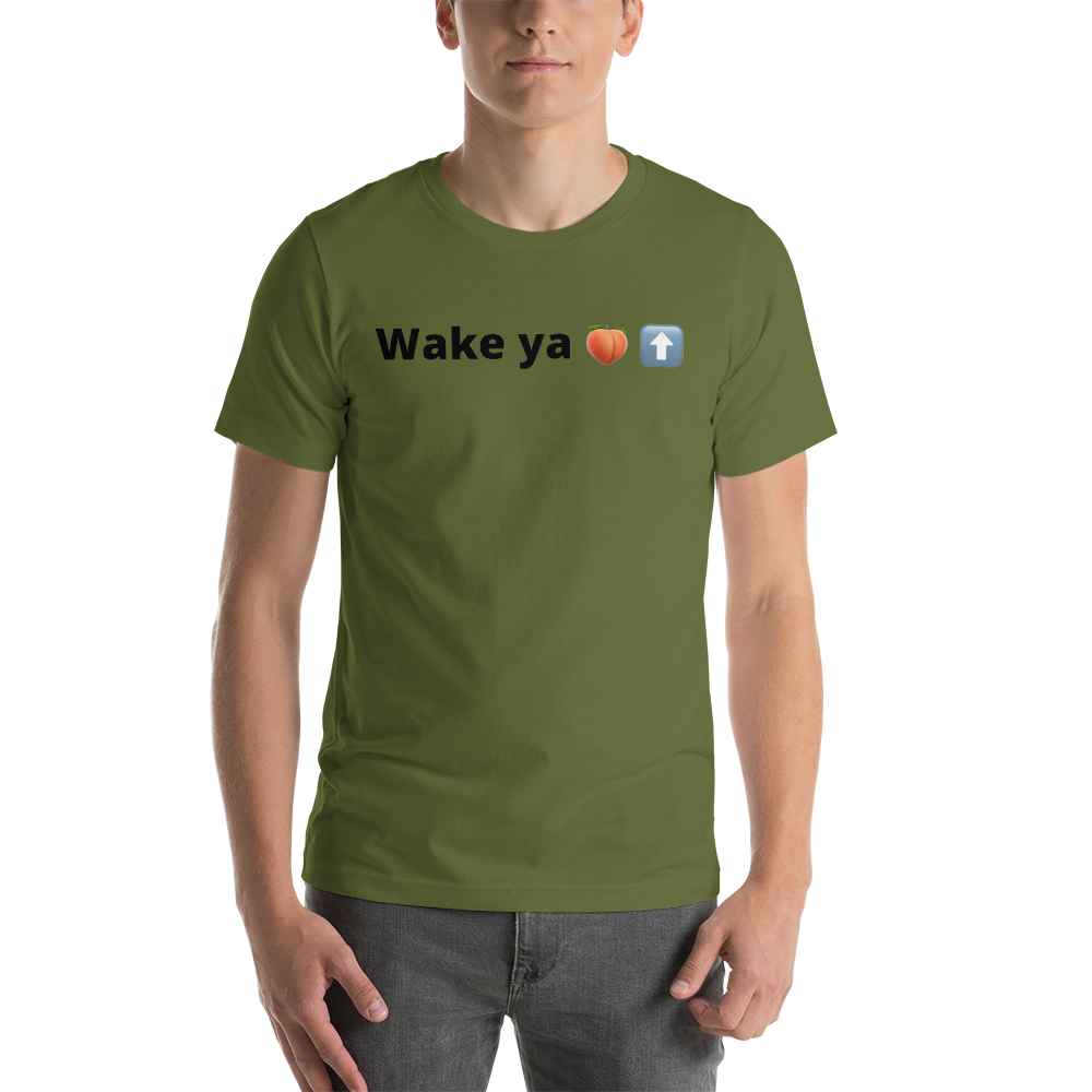 Reviax Training wake ya ass up black letters Short-sleeve unisex t-shirt