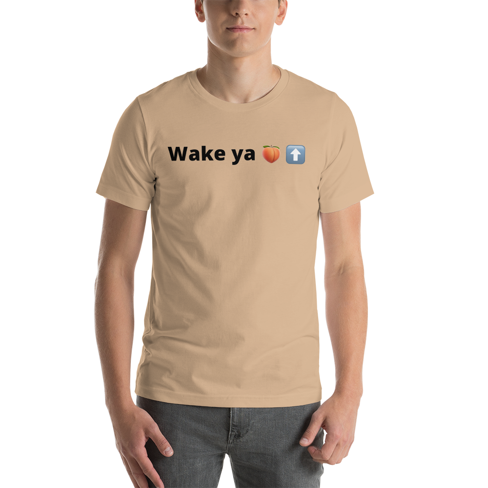 Reviax Training wake ya ass up black letters Short-sleeve unisex t-shirt