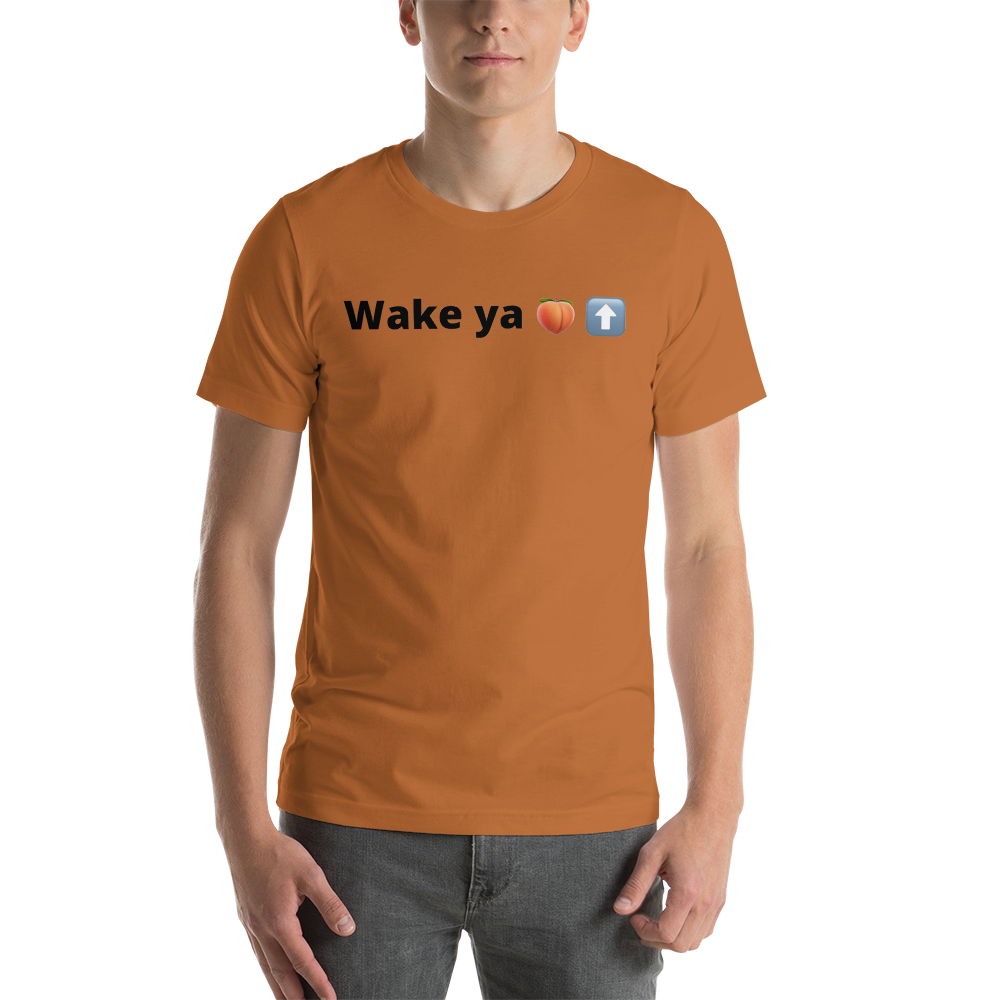 Reviax Training wake ya ass up black letters Short-sleeve unisex t-shirt